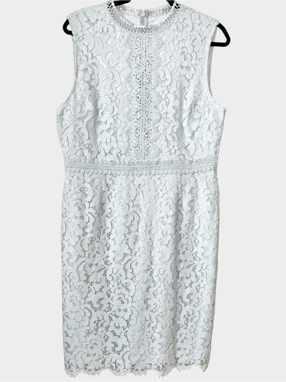 RACHEL PARCELL Light Blue Lace Sheath Dress Sleeveless Formal Size Large - Picture 2 of 6